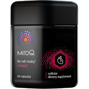 مضاد الأكسدة MitoQ +Heart Premium CoQ10 - يحتوي على الميتوكوينول ميسيلات والمغنيسيوم وL-Carnitine وفيتامين D3 - يدعم صحة القلب والأوعية الدموية والدورة الدموية وحيوية الخلايا (60 كبسولة) in Kuwait