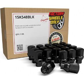 Wheel Accessories Parts 24 Pcs 14mm 1.50 Thread ET Bulge Acorn (Extra Thread for Spacer) 1.70 Long Spline Lug Nuts Black Chrome Truck Spline Fits Chevy Silverado 1500 2016+ Ford F 150 2019+ Ram 1500 in Saudi Arabia