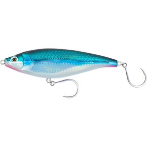 Nomad Design Madscad 115 Sinking SW Twitchbait - Ideal for Snook, Striped Bass - BKK Diablo 5X Singles 3/0 Hooks, 4-1/2 inch - 1-1/2 oz, Silver Green Mackerel in Kuwait