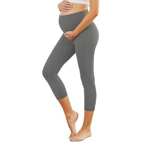 GLAMIX Women's Maternity Workout Leggings Over The Belly Stretch Full Length Naked Feeling Yoga Active Pants in Saudi Arabia
