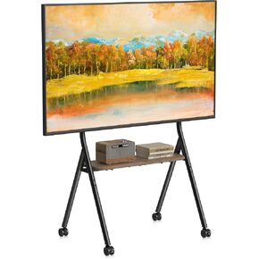 Mobile TV Carts, Rolling TV Stand on Wheels for 13-50" Flat/Curved TVs Height Adjustable 30° Tilt Floor TV Stand Portable Monitor Stand Holds up to 44lbs Max VESA 200x200mm ML1350 in Kuwait