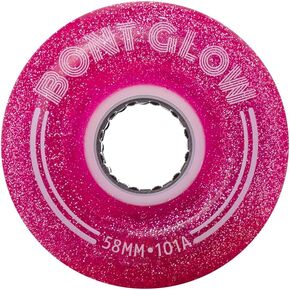 Bont Skates - Glow Light Up LED Quad Roller Skate Wheels - Recreational Street Outdoor Skating - 62x35mm 83A - Pack of 4 (Chameleon Green) in Kuwait