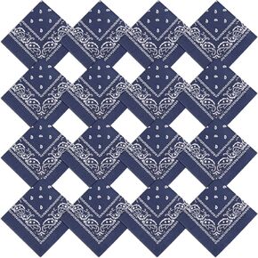 N-A 16 Pcs Bandanas Multi-Purpose Bandanas Paisley Cowboy Polyester Headbands 22x22 inch in Saudi Arabia