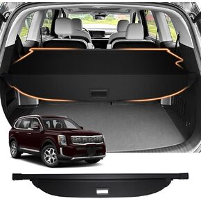 Powerty Trunk Cover Compatible with Cargo Cover Kia Telluride 2024 2023 2022 2021 2020 Accessories Trunk Security Shield Shade Retractable Tonneau Cover Black No Gap in Kuwait