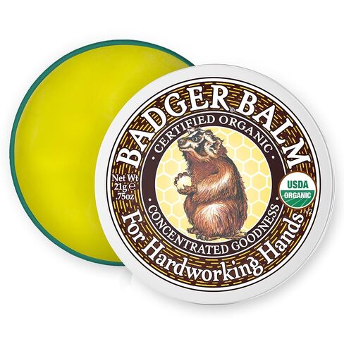 Badger - Hardworking Hands Healing Balm, Aloe Vera & Wintergreen, Working Hand Balm, Balm, for Dry Hands, Hand Moisturizer Balm, Certified Organic Hand Balm, Hand Repair Balm, 0.75 oz in Saudi Arabia
