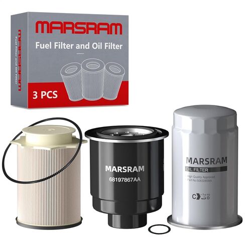 Marsram 6.7 الكمون فلتر الوقود مجموعة فاصل المياه يناسب 2019 2020 2021 2022 دودج رام 2500 3500 4500 5500 6.7L الكمون محركات الديزل توربو، استبدال 68157291AA 68436631AA in Kuwait