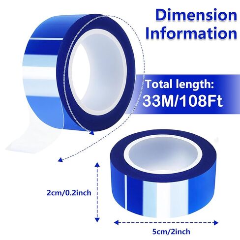 6 Rolls 20mm x16m(52ft) Blue Heat Resistant Tape，Heat Transfer Tape for Heat Sublimation Press Vinyl，and Fixing of Electronic Parts During Processing，No Residue in Saudi Arabia