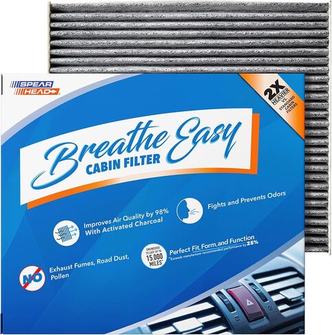 Spearhead Odor Defense Breathe Easy Cabin Filter | Fits 2019-23 Altima, 2019-22 QX50, 2022-23 QX55 QX60 | Up to 25% Longer Lasting w/Activated Carbon (BE-552) in Saudi Arabia