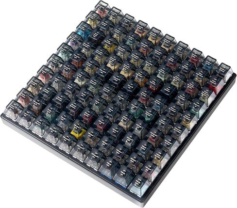 keychron switch tester 100 max edition ، لوحة مفاتيح المفاتيح الميكانيكية أخذ عينات من الكرز gateron kailh مع مفاتيح ABS شفافة ، لوحة فولاذية ورغوة لاختبار خطي/عن طريق اللمس in Saudi Arabia