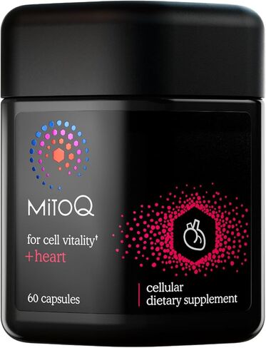 مضاد الأكسدة MitoQ +Heart Premium CoQ10 - يحتوي على الميتوكوينول ميسيلات والمغنيسيوم وL-Carnitine وفيتامين D3 - يدعم صحة القلب والأوعية الدموية والدورة الدموية وحيوية الخلايا (60 كبسولة) in Saudi Arabia