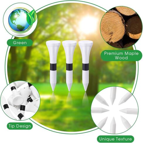 Vinsot 1000 Pcs Golf Tees Bulk 1-1/2'' Short Wooden Tees Accessories for Men Clubs Golf Ball Theme Party School Supplies in Saudi Arabia