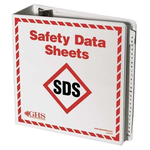 INCOM Manufacturing HazCom 2012 Safety Data Sheets (SDS) Storage Binders, A - Z Dividers, Red and White, Large, 3.0 Inch Slant D Ring, GHS1049 in Saudi Arabia