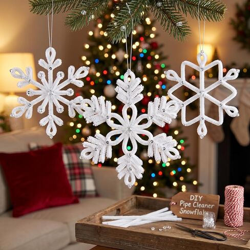 White Pipe Cleaners Crafts (100 Pack) Chenille Stems for DIY Art Decorations Creative (6 mm x 12 Inch) in Saudi Arabia