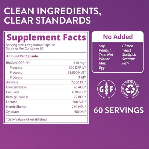 MRM Nutrition Gluten-Aid™ | إنزيمات هاضمة | هضم الغلوتين + الألبان | بيوكور DPP-IV® | خالي من الغلوتين | 60 حصة in Saudi Arabia