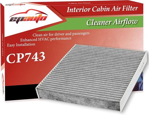 EPAuto CP743 (CF10743) Replacement for Chrysler/Dodge/Infiniti/Nissan/Volkswagen Premium Cabin Air Filter includes Activated Carbon in Saudi Arabia