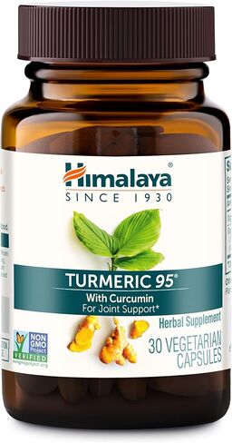 Himalaya Turmeric 95 Supplement with Curcumin/Curcuminoids , Joint and Muscle Support, Optimum Flexibility and Mobility, 600 mg, Non-GMO, Vegan, Gluten Free, 60 Capsules, 2 Pack, 60 Day Supply in Saudi Arabia