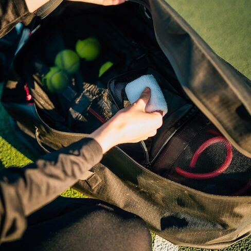 حقيبة Cancha Racquet Pro ، حقيبة تنس ذات 6 أرفاق مقاومة للمياه ، تصميم خفيف الوزن ، تصميم مقاوم للماء ، تخزين واسع متعدد الأجزاء ، مثالي للسفر والرياضة الأسود in Saudi Arabia