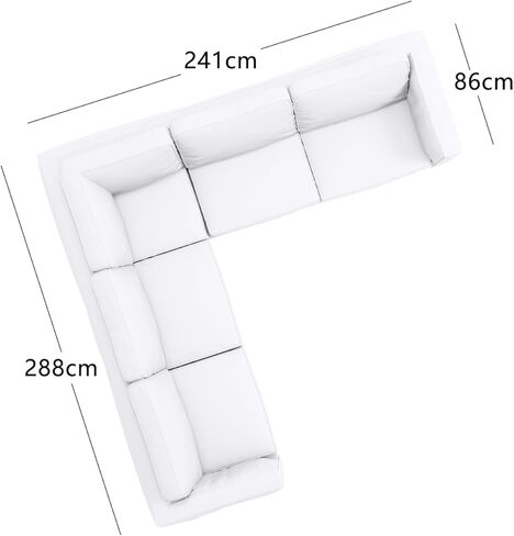 Polyester Flax Karlstad Corner Sofa Cover (2+3/3+2) Replacement, is Custom Made for IKEA Karlstad Sectional Slipcover Replacement (Polyester Flax) in Saudi Arabia