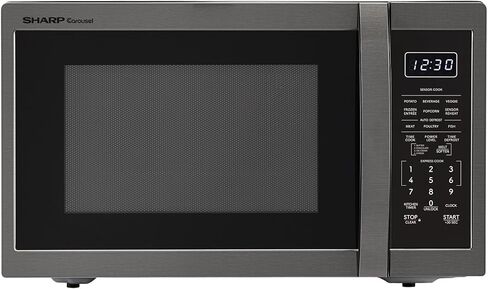SHARP ZSMC1464HS Oven with Removable 12.4" Carousel Turntable. Orville Redenbacher's Certified Cubic Feet, 1100 Watt with Inverter Technology Countertop Microwave, 1.4 CuFt, Stainless Steel in Saudi Arabia