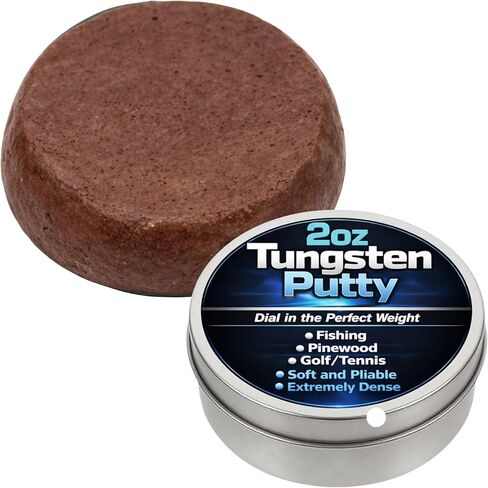 Reaction Tackle Tungsten Putty Weight - for Fishing and Pinewood Derby Car Putty Also for Fly Fishing, Tennis and Golf Tungsten Weights – 2 Ounce / 60 Grams in Saudi Arabia
