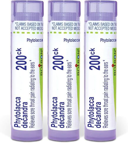 Boiron Phytolacca Decandra 200Ck Homeopathic Medicine for Cold & Flu Relief - Pack of 3 (240 Pellets) in Kuwait