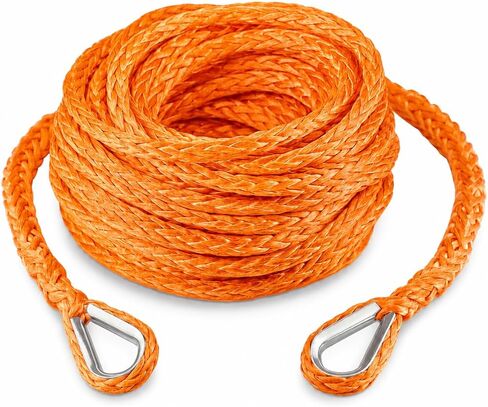 Ucreative 1/4 Inch x 50 Feet Synthetic Winch Rope Extension 10,000 Lbs for Off Road Vehicle ATV UTV SUV Blue in Saudi Arabia