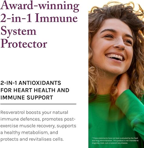 Reserveage Beauty, Resveratrol 100 mg, Antioxidant Supplement for Heart and Cellular Health, Supports Healthy Aging and Immune System, Paleo, Keto, 60 Capsules (60 Servings) in Saudi Arabia