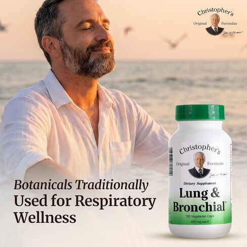 Dr. Christopher's Unisex Lung & Bronchial Formula Vegetarian Capsules 100 Count 400 mg Each in Saudi Arabia
