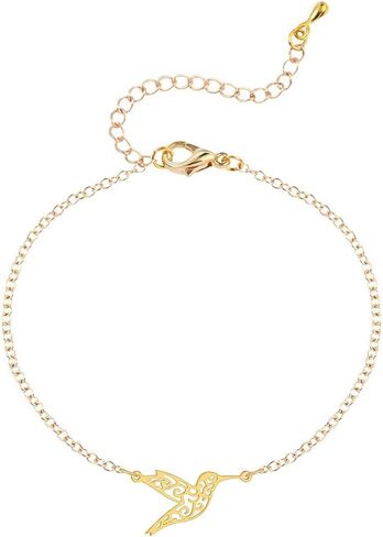 Hummingbird Adjustable Bracelet Sterling Silver Animal Jewelry Gifts for Women Girls in Saudi Arabia