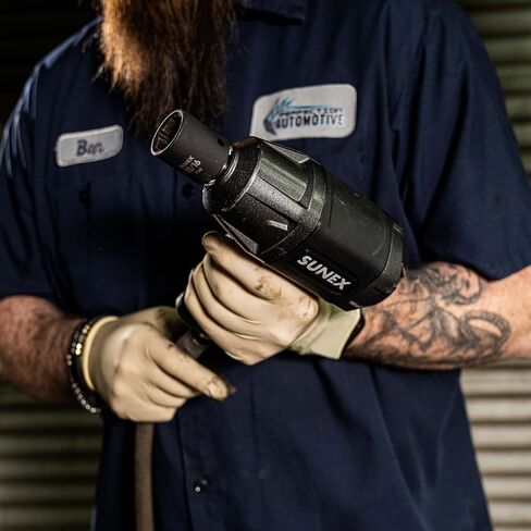 SUNEX TOOLS 2640، مجموعة مقابس تأثير محرك 1/2 بوصة، 19 قطعة، SAE، 3/8 بوصة - 1-1/2 بوصة، سبائك فولاذ Cr-Mo، تصميم زاوية نصف قطرها، علامات مزدوجة الحجم، حقيبة تخزين شديدة التحمل، يفي بمعايير ANSI in Kuwait