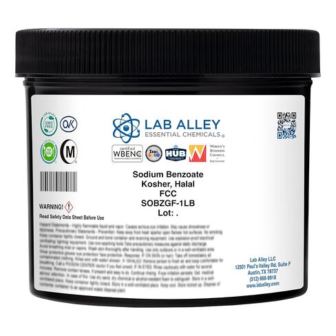 Lab Alley Sodium Benzoate ، Food Grade ، Kosher Certified ، Halal ، خالية من الكائنات المعدلة وراثيًا - 2.5 كيلوغرام in Saudi Arabia