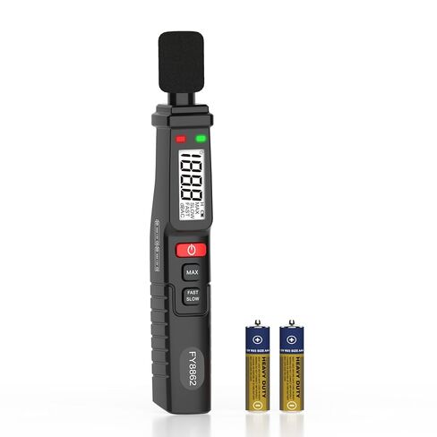 Decibel Meter, Digital Sound Level Meter 30-130 dB(A), Portable SPL Meter with Backlight LCD Display, Audio Noise Measure Device with MAX/MIN, Data Hold, Flashlight for Home Factory Office in Saudi Arabia