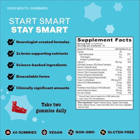 Best Nest Wellness Daily Bird Gummies Multivitamin, Methylfolate (Folic Acid), Methylcobalamin, Natural Whole Food Vitamins, 2 Gummy per Serving, Raspberry Flavor, 60 Ct in Saudi Arabia