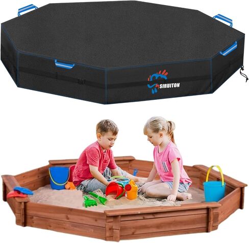 SIRUITON Octagon Cover for Samb0x, 420D Oxford Cloth Waterproof, Windproof and Dustproof, Waist with Adjustable Buckle for Stability,Protect for Sand Box (red) in Saudi Arabia