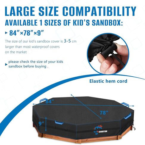 SIRUITON Octagon Cover for Samb0x, 420D Oxford Cloth Waterproof, Windproof and Dustproof, Waist with Adjustable Buckle for Stability,Protect for Sand Box (red) in Saudi Arabia