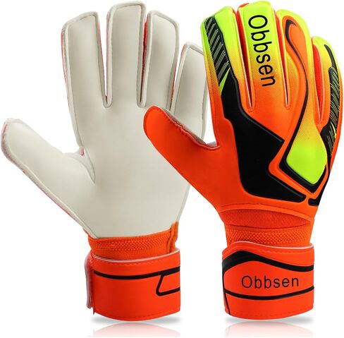 Soccer Goalie Gloves with Finger Spines, Soccer Goalkeeper Gloves for Kids, Youth&Adult , Strong Grip Anti-Slip Latex Palm Breathable Goalkeeping Gloves with Finger Protection, Men/Women/Boys/Girls in Saudi Arabia