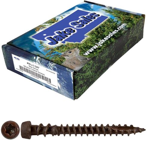 Jake Sales #10 x 1-3/4" Cape COD Gray Composite Decking Exterior Coated Wood Screw Torx/Star Drive Head - AQC Lumber Compatible (1 Pound ~130 Screws) in Saudi Arabia