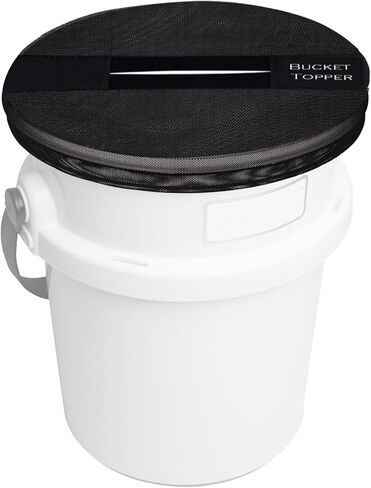 5 Gallon Bucket Lid Compatible With Yeti Bucket -（Black Mesh Opening ）For Boat Trash Can | Fishing & Bait Buckets in Saudi Arabia