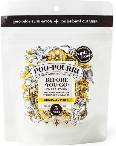 Poo-Pourri Before-You-Go Potty Pods, Original Citrus, 20 Count Toilet Pod - Lemon, Bergamot and Lemongrass in Saudi Arabia