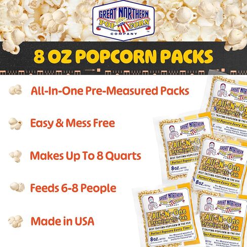 ماكينة صنع الفشار ذات الطراز العتيق باللون الأسود من شركة Great Northern Popcorn Company 83-DT5629، 8 أونصة in Saudi Arabia