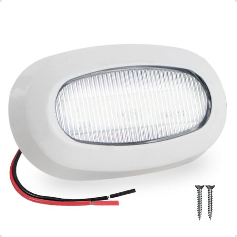Five Oceans Oblong LED Courtesy Light, Boat Accent Lights, Marine Light for Boat Interior, Deck, Cockpit, Cool White LED, IP 67 Waterproof, 12V, Pontoon, Fishing Boat, Yacht, Sailboat, RVs - FO3672 in Kuwait