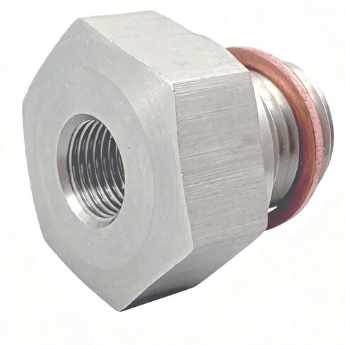محول مستشعر ضغط الزيت من الفولاذ المقاوم للصدأ M16 1.5 إلى 1/8 NPT تجهيزات أنابيب الموضوع لجميع محركات سلسلة GM LS LS1 LSX LS3 4.2L 4.8L 5.3L 6.0L 6.2L in Saudi Arabia