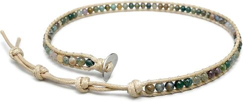 Turquoise Necklace for Women, Western Choker Necklace with Dark Brown Cord, Adjustable Turquoise Bead Bracelet for Men in Saudi Arabia