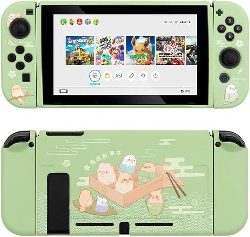 GeekShare Protective Case Compatible with Switch, Soft TPU Slim Case Cover Compatible with Switch Console and Joy-Con - Matcha Froggy in Saudi Arabia