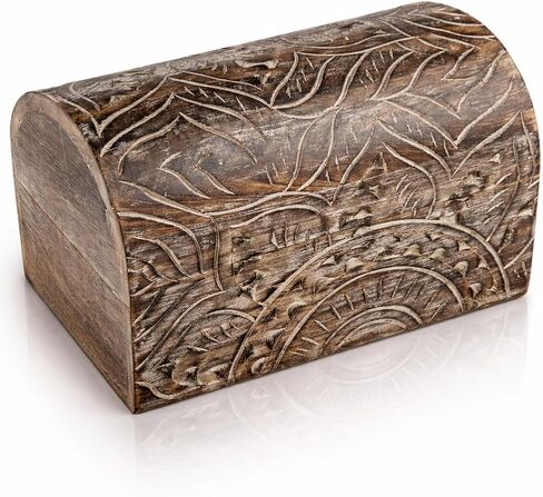 Great Birthday Gift Ideas Handmade Decorative Wooden Jewelry Box Treasure Box Jewelry Organizer Keepsake Box Treasure Chest Trinket Holder Lock Box Watch Box 9 x 6 Inch Great Gift Ideas (Brown) in Saudi Arabia