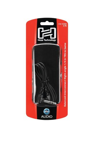Hosa CSS-103RR Right Angled 1/4" TRS Balanced Interconnect Cable, 3 feet in Saudi Arabia