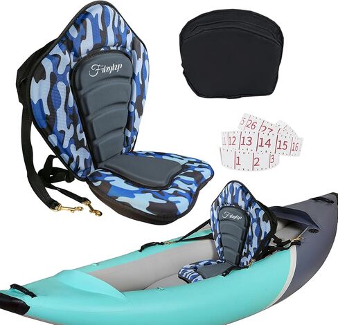 Thickened Kayak Seats - Premium Shockproof Seats with Back Support for Kayaking, Canoeing, Fishing, Paddle Boarding - Comfort, Versatility and Extra Storage (Thickened Black, 2 pcs) in Saudi Arabia