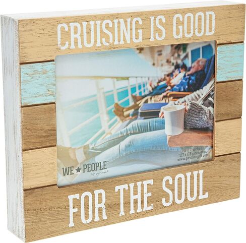 شركة Pavilion Gift Company Cruising جيدة للروح - إطار صورة معلق على الحائط قائم بذاته مقاس 5 × 7، بني in Kuwait