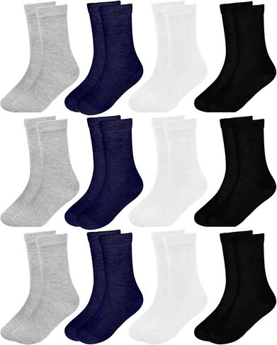 Falari 12-Pack Girl Toddler Kids Cotton Crew Socks, Athletic School Socks in Saudi Arabia