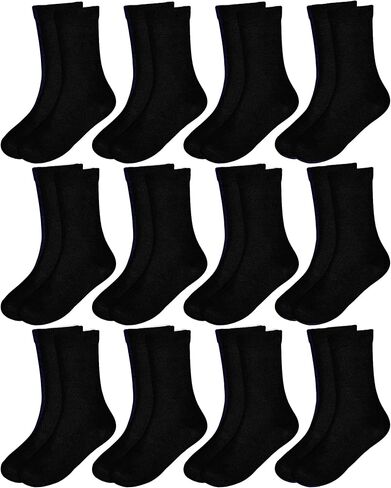 Falari 12-Pack Girl Toddler Kids Cotton Crew Socks in Saudi Arabia